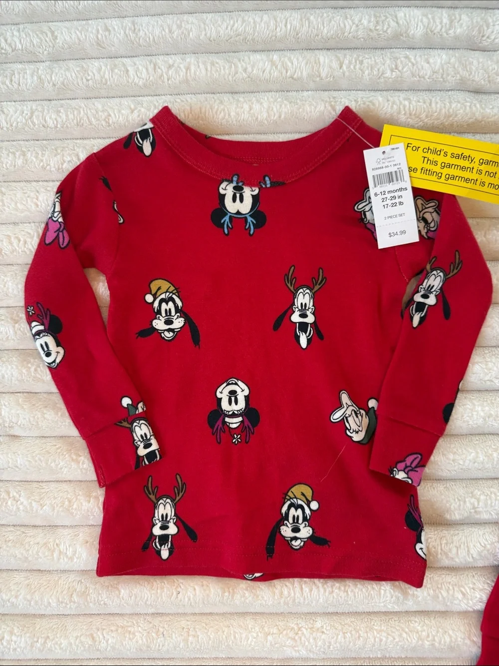 GAP Red Mickey & Friends Holiday Pajama Set